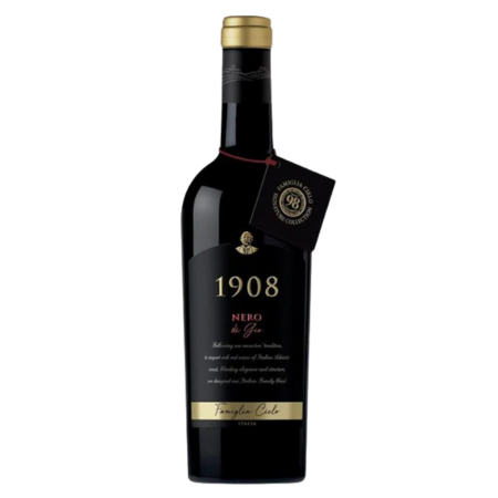 Italia Cielo 1908 Nero Di Gio este un vin roșu sec din Veneto, Italia, din amestec de Primitivo, Sangiovese, Negroamaro și Merlot.