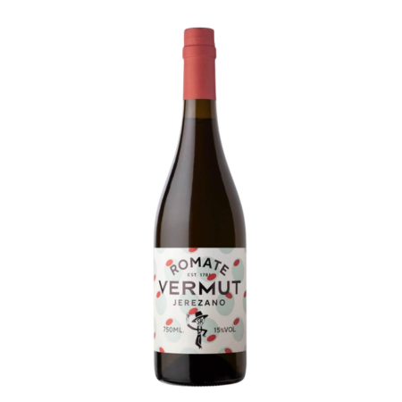 Romate Vermut Jerezano sticla de vermut spaniol din regiunea Jerez, cu arome de ierburi și portocale amare