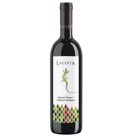 Lacerta Black Fetească Neagră și Cabernet Sauvignon, vin roșu intens din România, cu note fructate și tanini armonioși