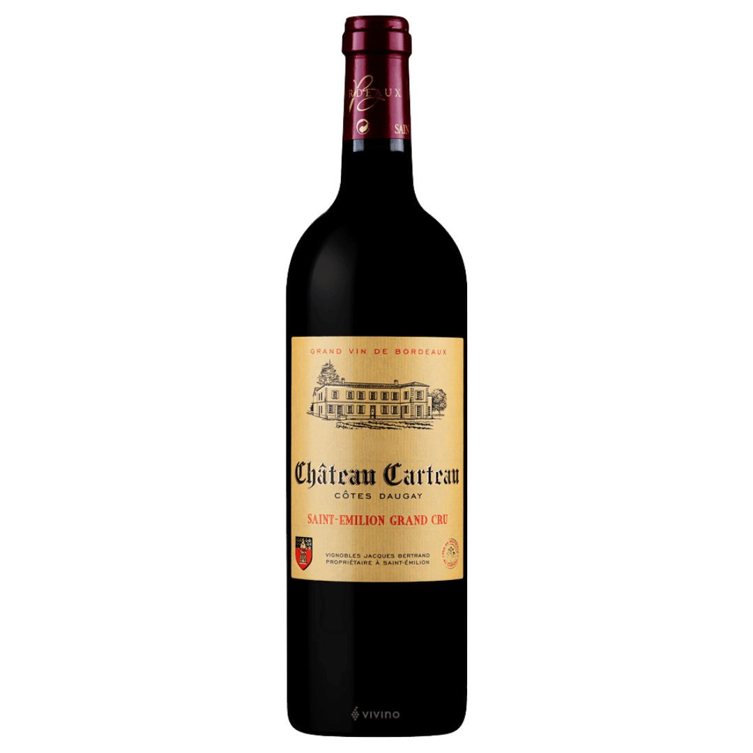 Chateau Carteau S.E Gran Cru 2021, vin roșu din Bordeaux, cu arome de fructe negre și condimente, ideal pentru ocazii speciale