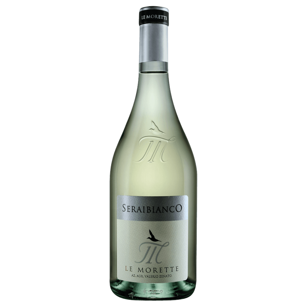 Italia Le Morette Serai Bianco un vin alb sec din Veneto, cu arome de flori și citrice, ideal pentru mese ușoare.