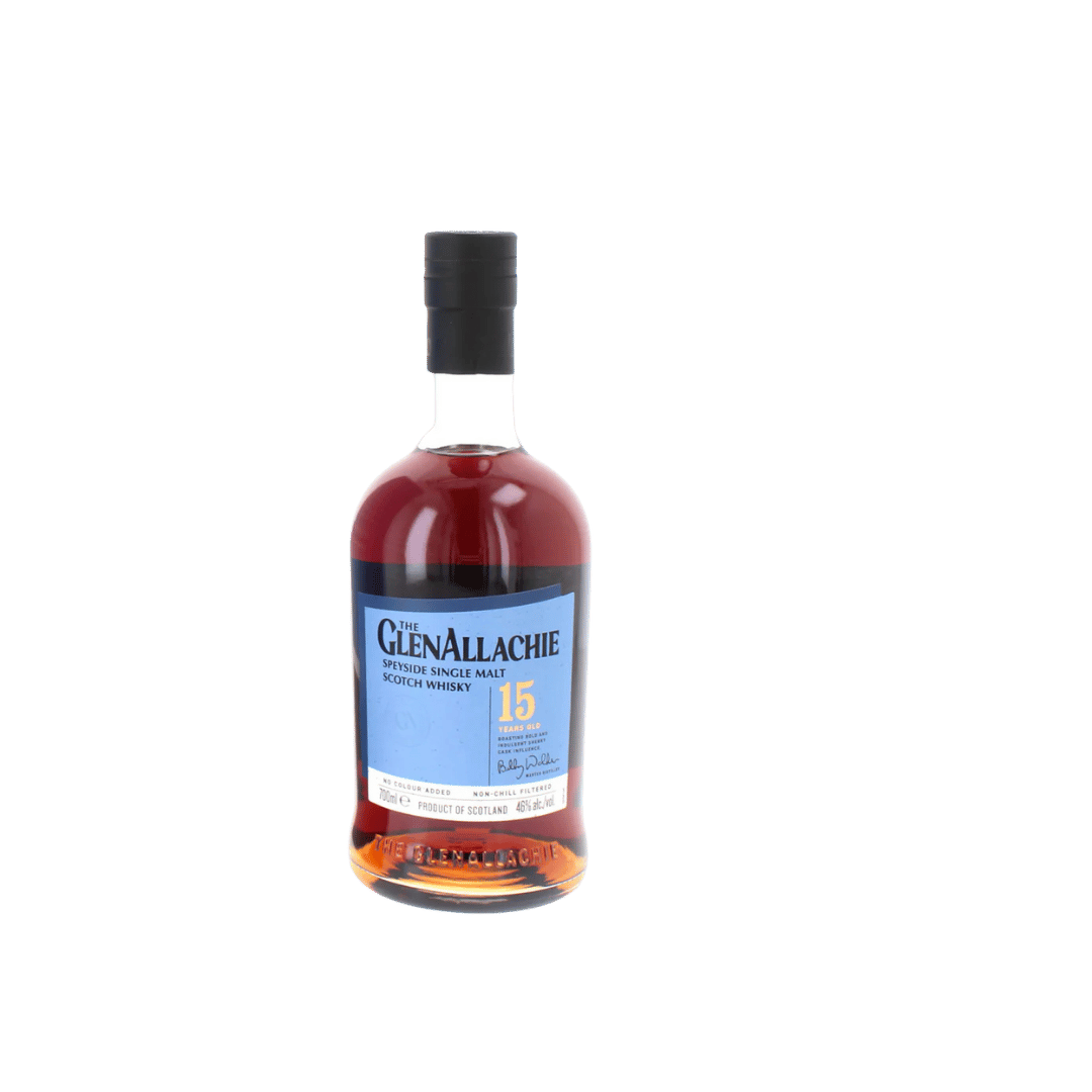 GlenAllachie 15 ani whisky single malt din Speyside, în sticlă de 0,7L, cu profil aromat complex și rafinat
