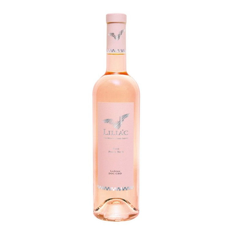 Liliac Rose 2023 vin rose sec din Pinot Noir, cu reflexe delicate și aromă proaspătă de fructe de pădure