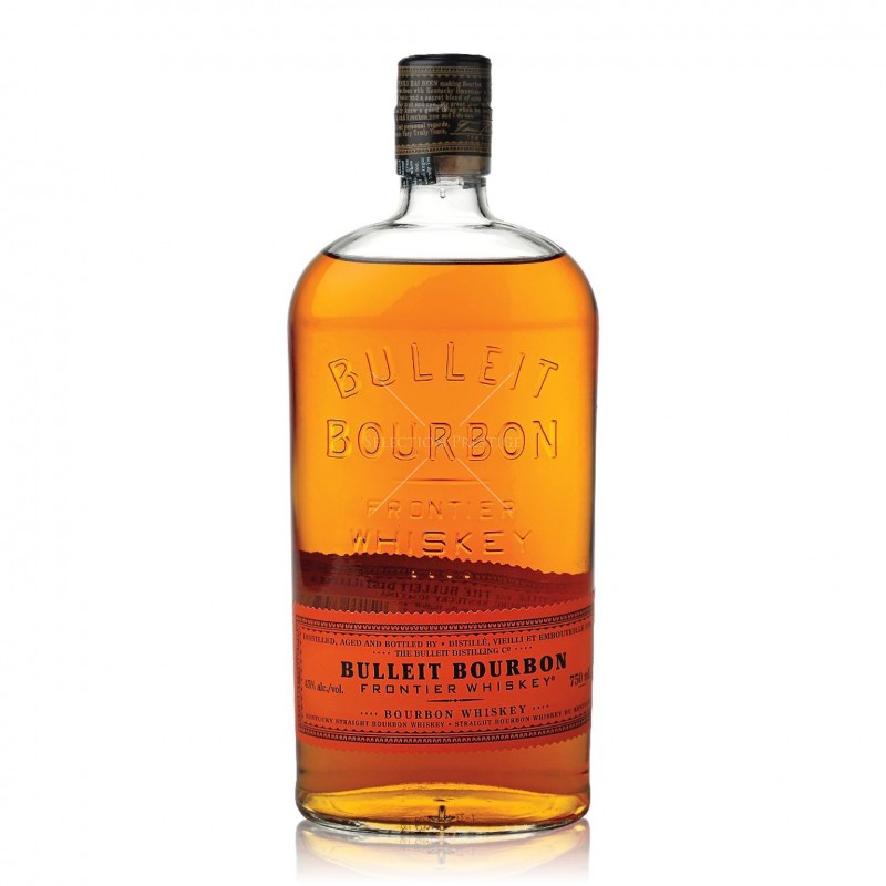 Whiskey Bulleit Bourbon Frontier, whisky american cu arome de vanilie, caramel și condimente, în sticlă de 0,7L