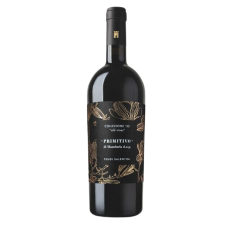 Feudi Salentini Collezione 53 Primitivo DOP sticla vin rosu din Puglia Italia cu arome de fructe negre