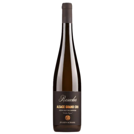 Julien Schaal Gewurztraminer Grand Cru Rosacker sticla vin alb din Alsace, Franta, arome florale