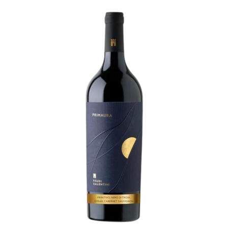Feudi Salentini Primaura 4 sticla vin rosu sec din Puglia, Italia, cupaj de Primitivo, Nero di Troia și Syrah