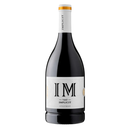 Recas Implicit Fetească Neagră sticla de vin roșu sec din regiunea Banatului, România