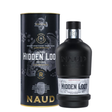 Rom Naud Hidden Loot Amber Spiced din Panama, sticla de rom ambrat condimentat cu arome de vanilie și scorțișoară