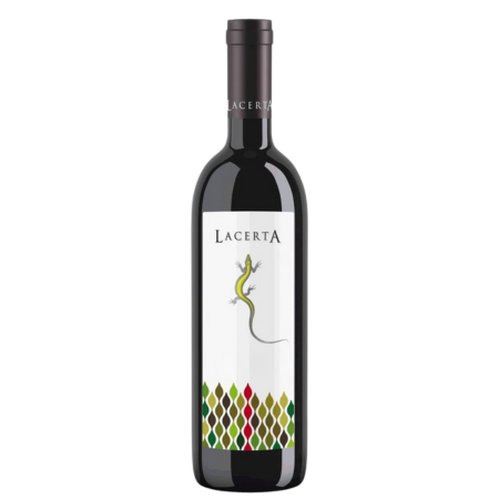 Lacerta Cuvee Red, vin roșu sec cu note de fructe roșii, ciocolată și condimente din regiunea Dealu Mare.