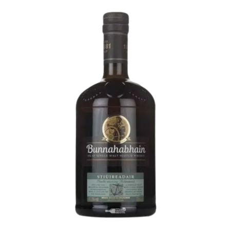 Bunnahabhain Stiuireadair Single Malt Scotch Whisky din Islay, cu arome de sherry, caramel și salinitate