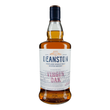 Deanston Virgin Oak single malt scotian maturat în stejar virgin, 46%, cu arome de vanilie și caramel