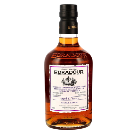 Edradour 12 Year Old Bordeaux Wine Cask, single malt scoțian maturat 12 ani în butoaie de vin Bordeaux