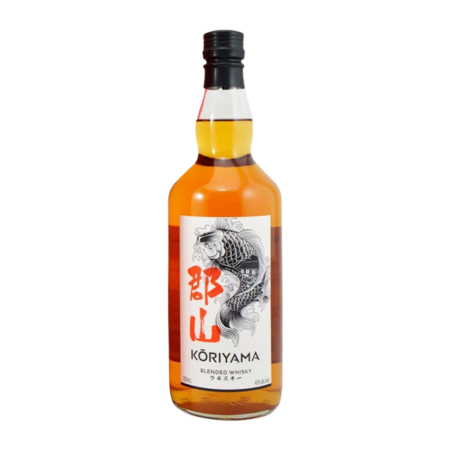 Koriyama Blended sticla de whisky japonez cu arome de vanilie, fructe galbene și miere, fin și echilibrat