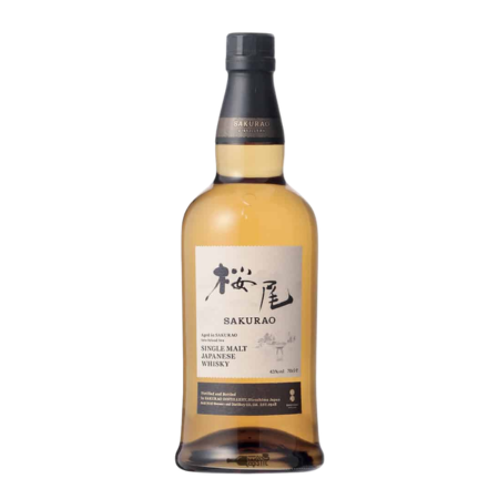 Sakurao Single Malt whisky japonez din Hiroshima, sticlă de 0.7L cu arome florale și fructate
