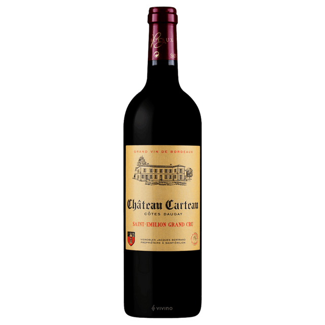 Chateau Carteau S.E Gran Cru 2021, vin roșu din Bordeaux, cu arome de fructe negre și condimente, ideal pentru ocazii speciale