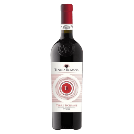 Italia Tenuta Romana Syrah 2021, vin roșu sec din Sicilia cu arome de fructe de pădure și condimente.