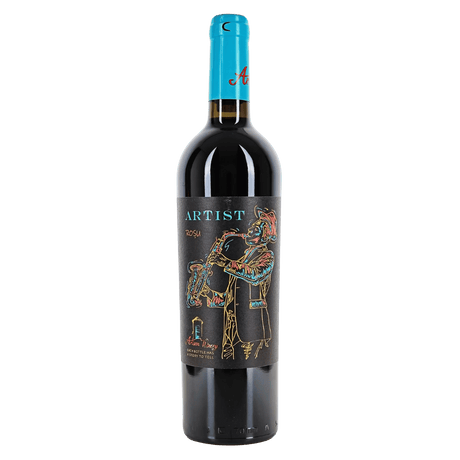 Artisan Winery Artist Roșu 2020, vin sec din Minis Arad, cu arome de fructe roșii, condimente și vanilie.
