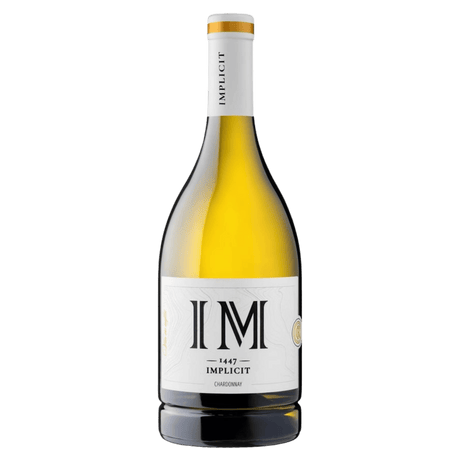 Recas Implicit Chardonnay 2023, vin alb sec, cu note proaspete de citrice și mere verzi, echilibrat și mineral.
