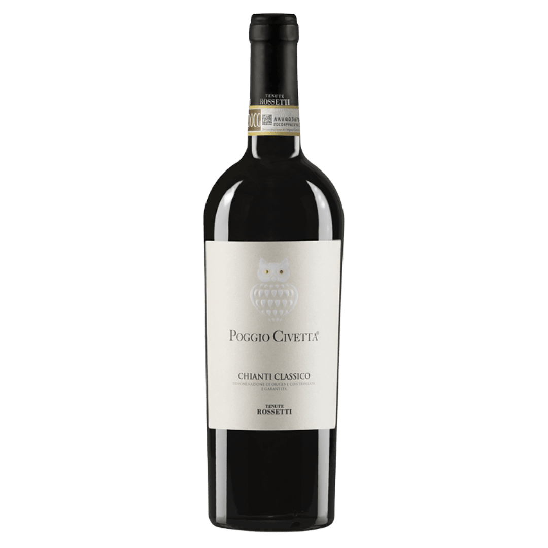 Italia Poggio Civetta Chianti Classico, vin roșu sec din Toscana cu arome fructate și taninuri fine.