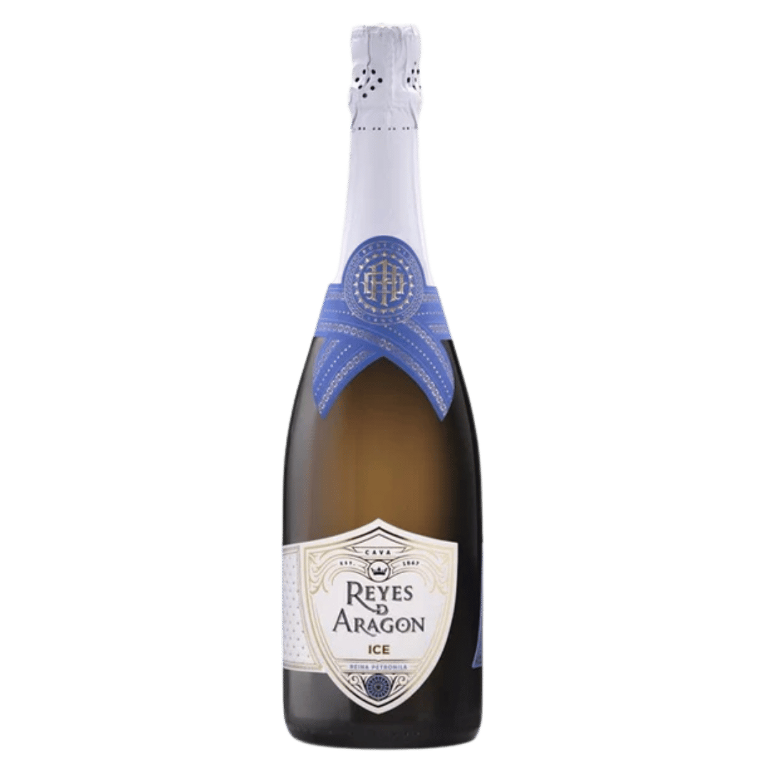 Reyes D Aragon Cava Ice, vin spumant spaniol, servit cu gheață, având aromă de citrice și prospețime.