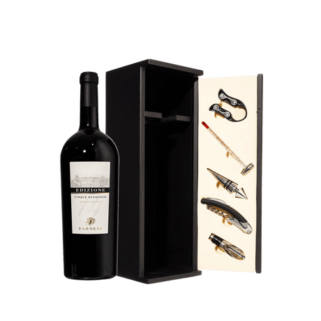 Fantini Cinque Autoctoni Magnum Wood Case, vin roșu sec în ambalaj de 1.5L cu arome intense de fructe și condimente