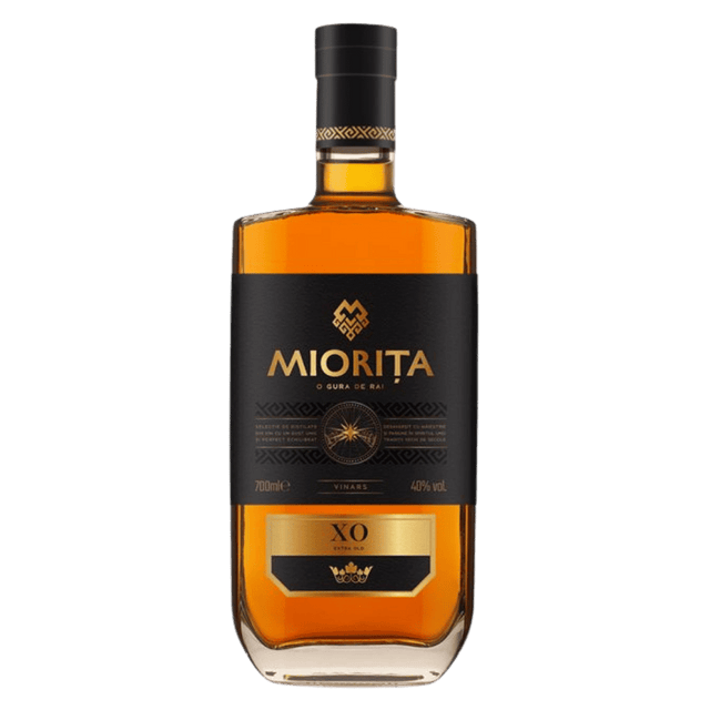 Vincon Vinars Miorita XO, distilat maturat 12 ani, cu arome de fructe confiate și vanilie.
