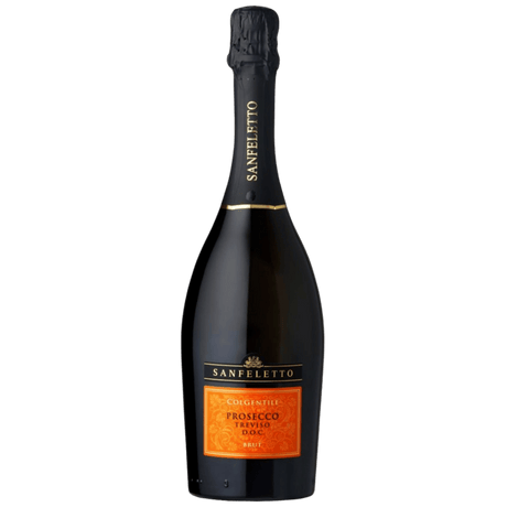 Italy Sanfeletto Prosecco Brut DOC, vin spumant propoziție de 11,5% pentru festive și aperitive.
