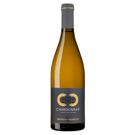 FRANTA ARNAUD DE VILLENEUVE Chardonnay, vin alb sec din Franța, cu note de mere, citrice și migdale, proaspăt și echilibrat.