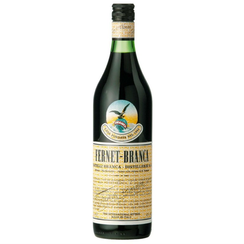 Fernet Branca, digestiv italian cu aroma intensă de ierburi și rădăcini, în sticlă de 0,7L