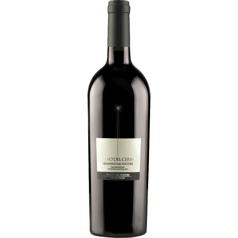 Italia Piano Del Cerro Aglianico Del Vulture, vin roșu sec cu arome intense de fructe și condimente, din regiunea Basilicata din Italia