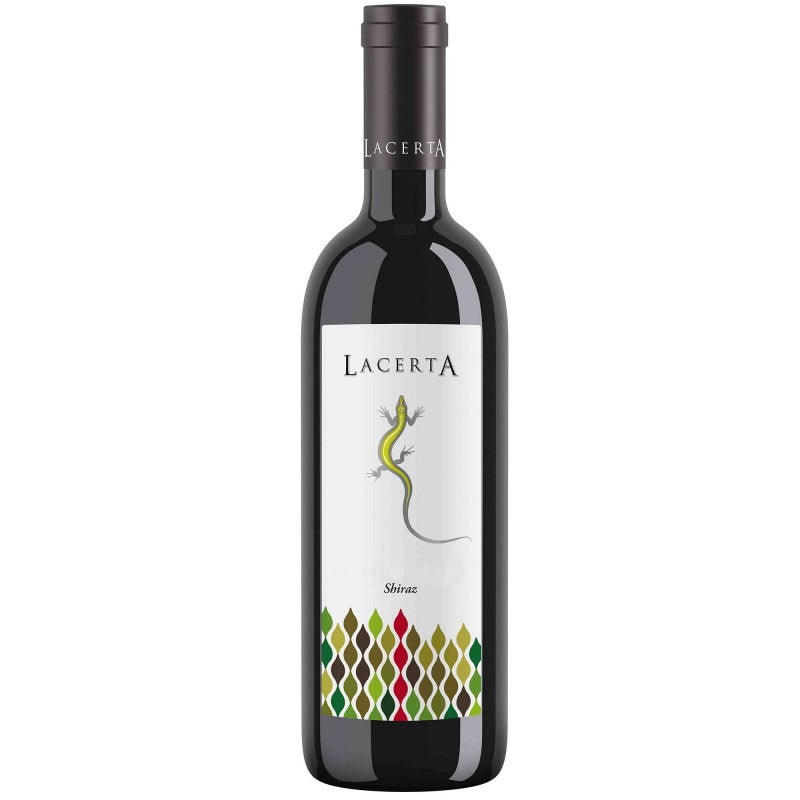 Lacerta Shiraz 2015, vin roșu sec din Dealu Mare, cu arome de fructe negre și condimente exotice.