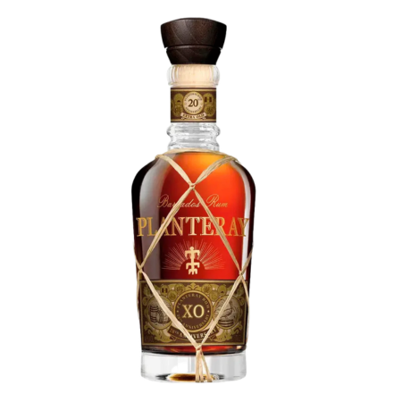 Rom Planteray XO 20th Anniversary, rom maturat din Barbados cu note de fructe, vanilie și caramel, ideal pentru savurat simplu sau cu deserturi aromate