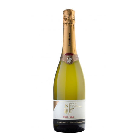 Prosecco Nino Franco S. Floriano DOCG, vin spumant italian cu bule fine și arome florale subtile, ideal pentru aperitive și evenimente speciale